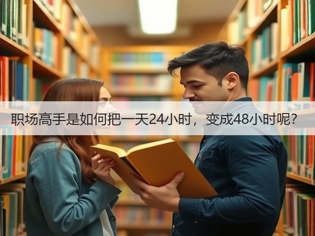 职场高手是如何把一天24小时,变成48小时呢?(图2) 职场高手是如何把一天24小时,变成48小时呢?(图2)