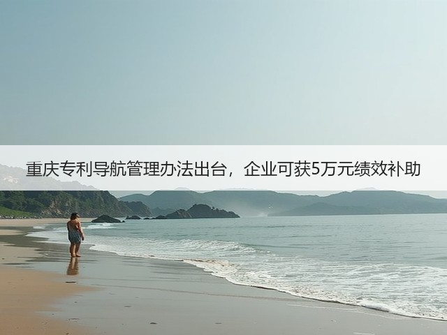 重庆专利导航管理办法出台，企业可获5万元绩效补助(图1)