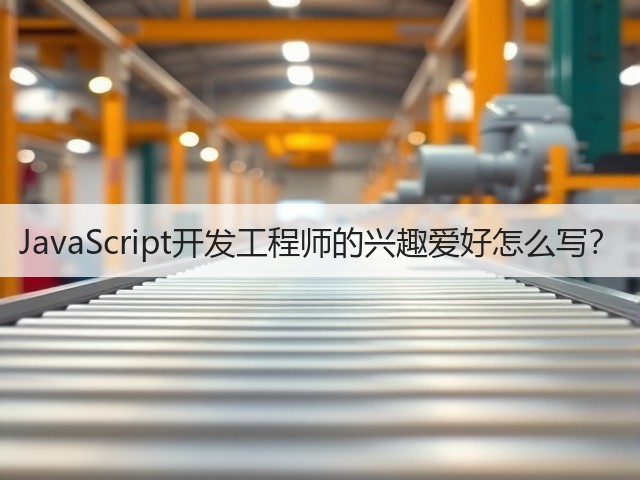 JavaScript开发工程师的兴趣爱好怎么写？(图1)