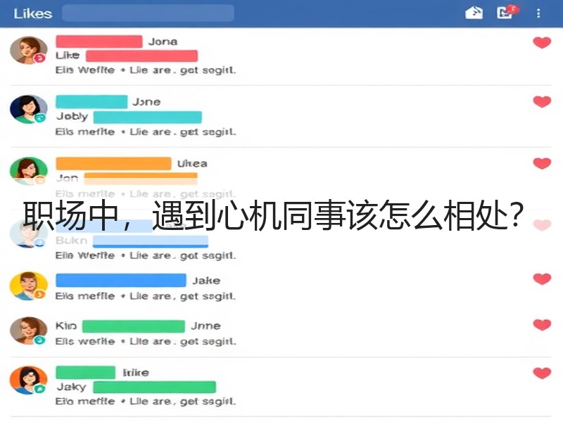 职场中，遇到心机同事该怎么相处？