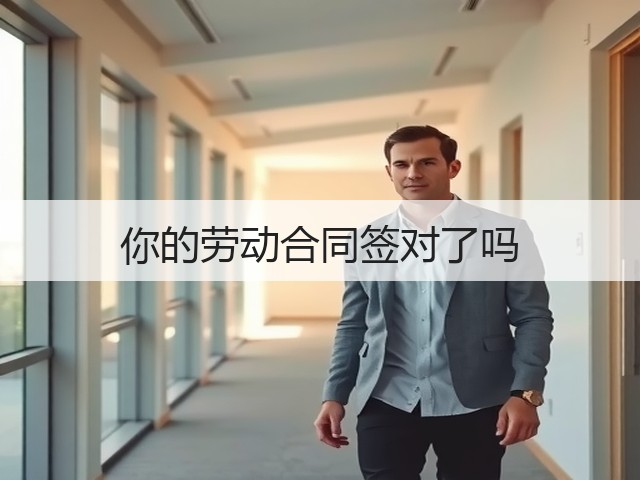 你的劳动合同签对了吗(图1) 你的劳动合同签对了吗(图1)