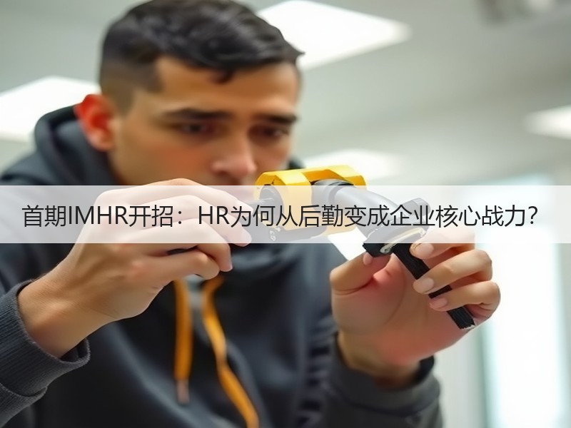 首期IMHR开招：HR为何从后勤变成企业核心战力？