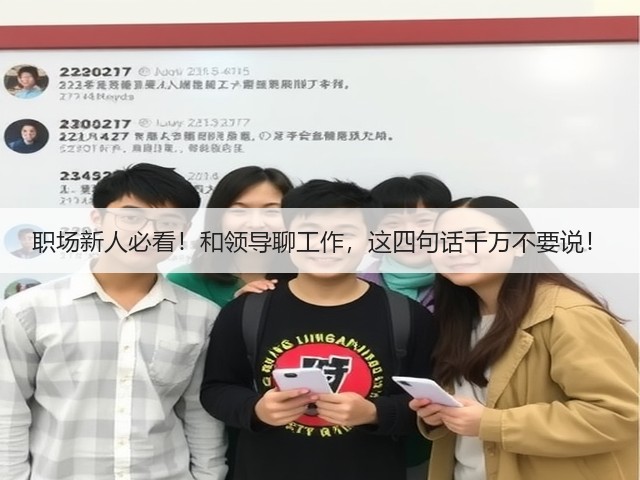 职场新人必看!和领导聊工作,这四句话千万不要说!(图1) 职场新人必看!和领导聊工作,这四句话千万不要说!(图1)
