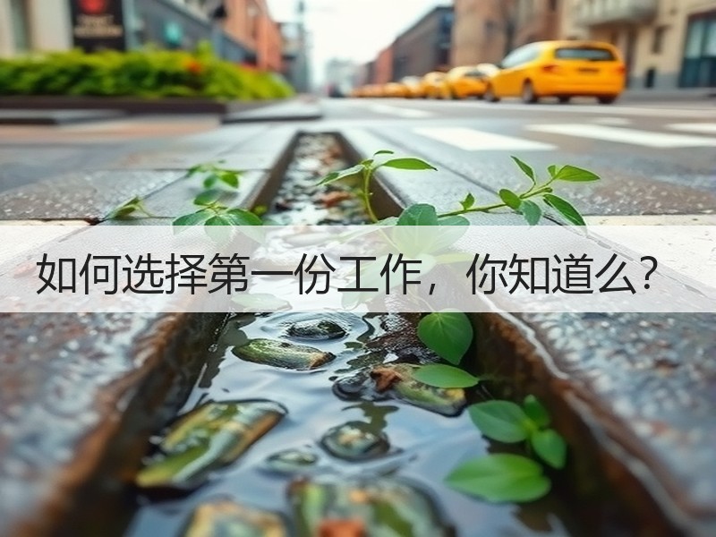 如何选择第一份工作，你知道么？