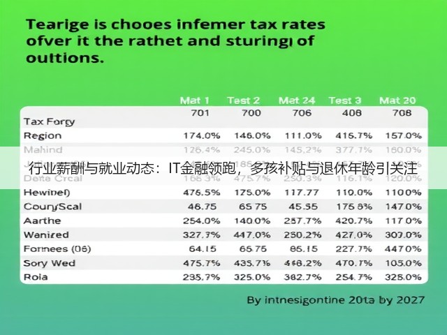 行业薪酬与就业动态:IT金融领跑,多孩补贴与退休年龄引关注(图1) 行业薪酬与就业动态:IT金融领跑,多孩补贴与退休年龄引关注(图1)