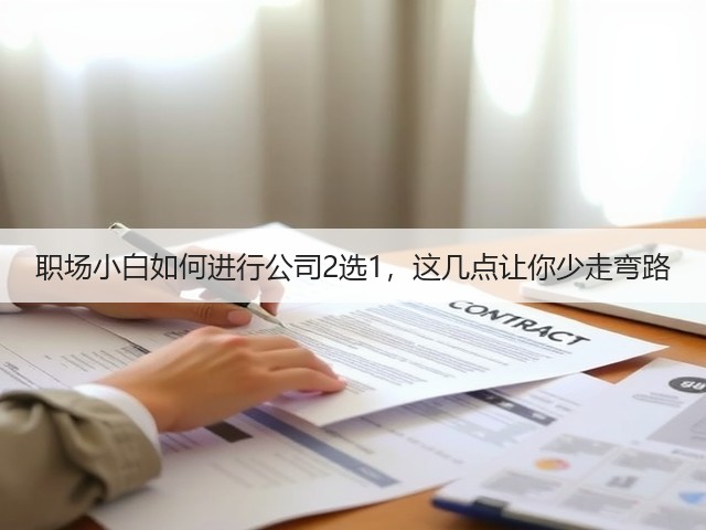 职场小白如何进行公司2选1,这几点让你少走弯路(图2) 职场小白如何进行公司2选1,这几点让你少走弯路(图2)