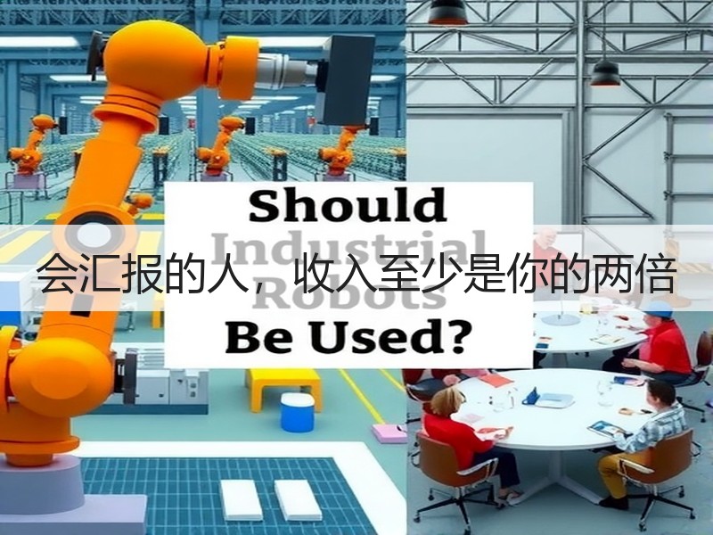 会汇报的人，收入至少是你的两倍