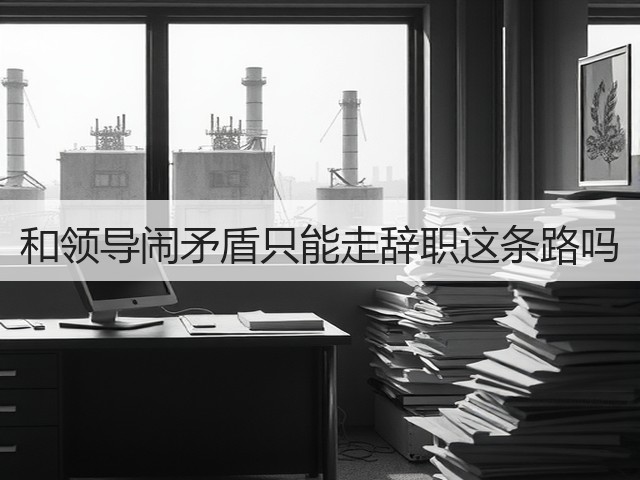 和领导闹矛盾只能走辞职这条路吗(图1) 和领导闹矛盾只能走辞职这条路吗(图1)
