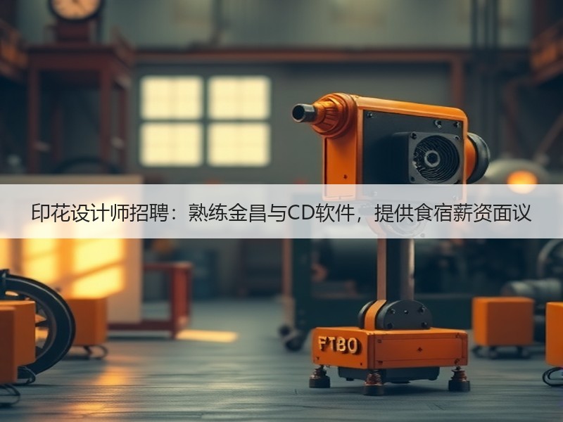 印花设计师招聘：熟练金昌与CD软件，提供食宿薪资面议