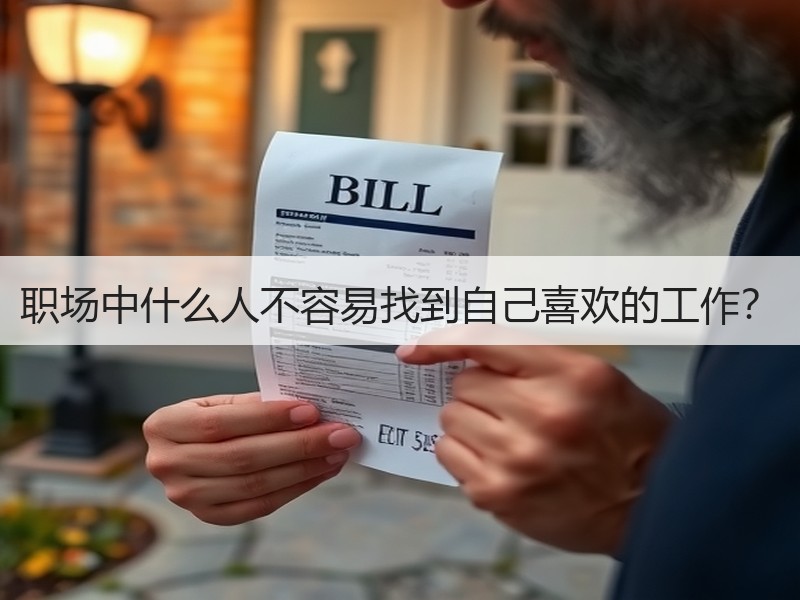 职场中什么人不容易找到自己喜欢的工作？