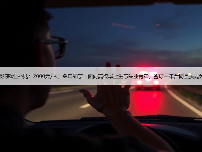 一次性吸纳就业补贴：2000元/人，免申即享，面向高校毕业生与失业青年，签订一年合同且按规参保可享