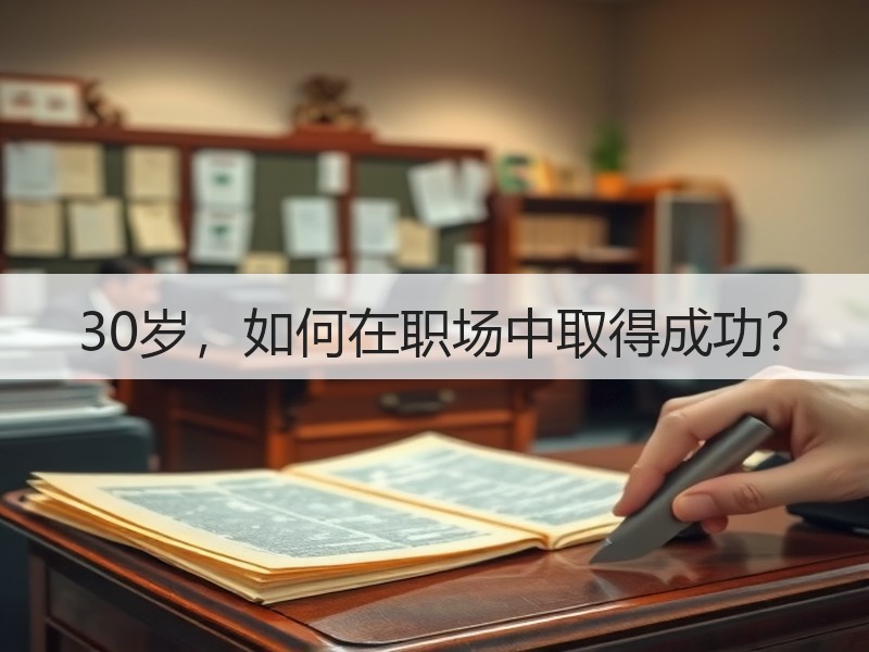30岁，如何在职场中取得成功?