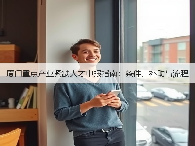 厦门重点产业紧缺人才申报指南：条件、补助与流程(图2)