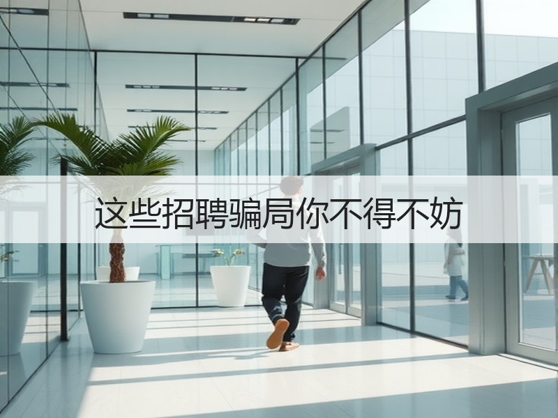 这些招聘骗局你不得不妨