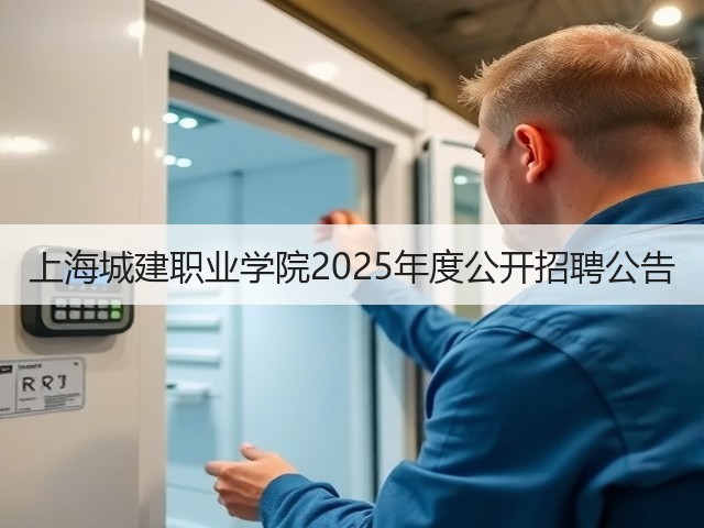 上海城建职业学院2025年度公开招聘公告(图1) 上海城建职业学院2025年度公开招聘公告(图1)