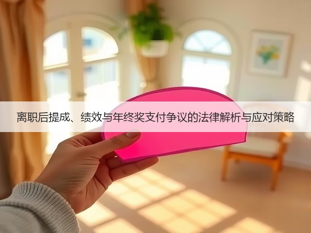 离职后提成、绩效与年终奖支付争议的法律解析与应对策略(图1) 离职后提成、绩效与年终奖支付争议的法律解析与应对策略(图1)