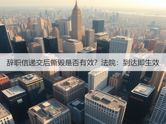 辞职信递交后撕毁是否有效？法院：到达即生效(图1)