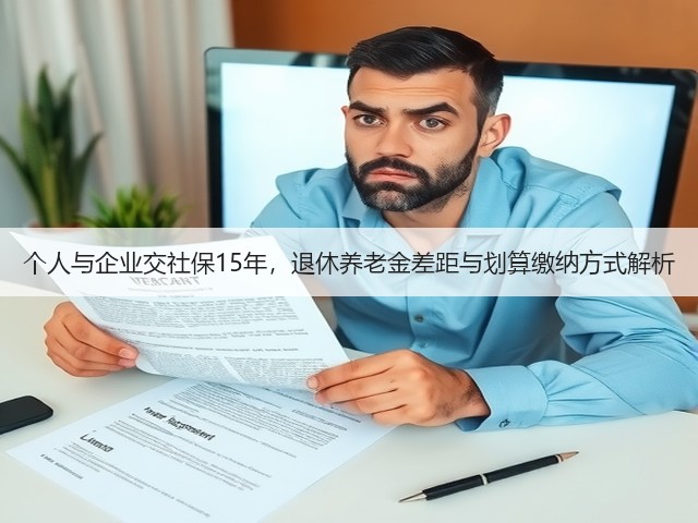 个人与企业交社保15年,退休养老金差距与划算缴纳方式解析(图1) 个人与企业交社保15年,退休养老金差距与划算缴纳方式解析(图1)