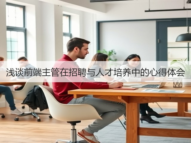 浅谈前端主管在招聘与人才培养中的心得体会(图1) 浅谈前端主管在招聘与人才培养中的心得体会(图1)