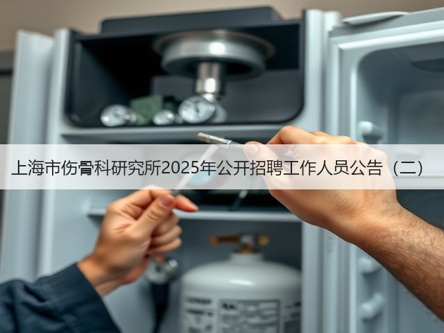 上海市伤骨科研究所2025年公开招聘工作人员公告(二)(图1) 上海市伤骨科研究所2025年公开招聘工作人员公告(二)(图1)