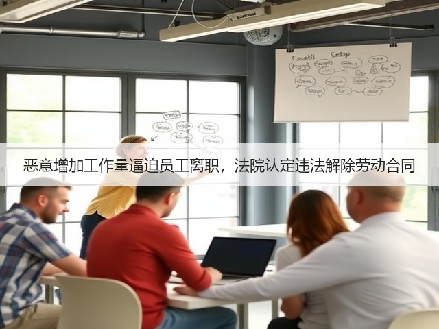 恶意增加工作量逼迫员工离职，法院认定违法解除劳动合同(图1)