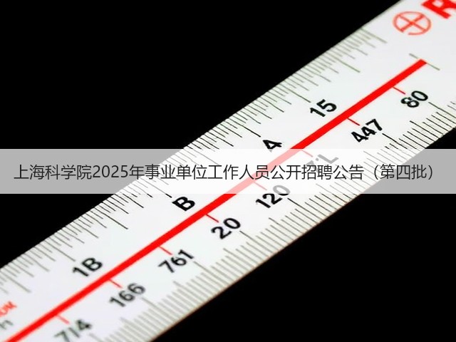 上海科学院2025年事业单位工作人员公开招聘公告(第四批)(图3) 上海科学院2025年事业单位工作人员公开招聘公告(第四批)(图3)