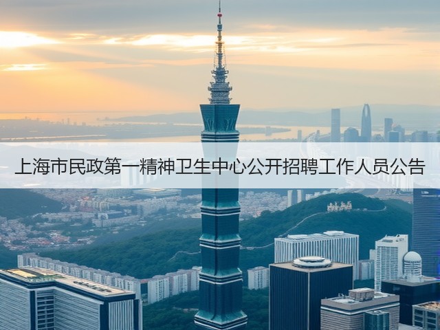 上海市民政第一精神卫生中心公开招聘工作人员公告(图2)