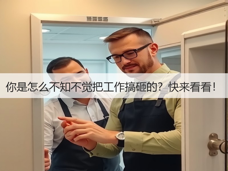 你是怎么不知不觉把工作搞砸的？快来看看！