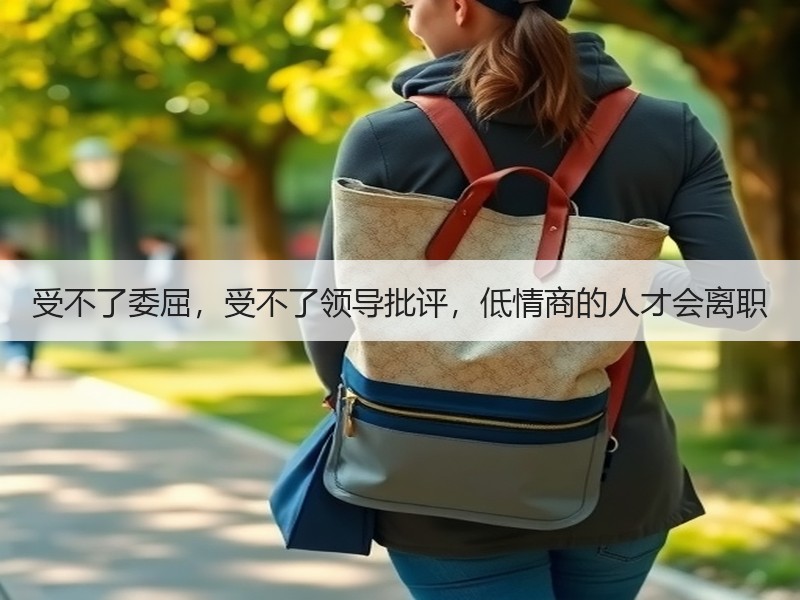 受不了委屈，受不了领导批评，低情商的人才会离职