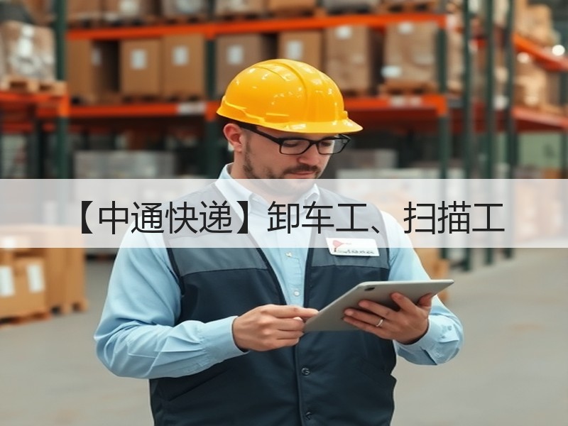【中通快递】卸车工、扫描工