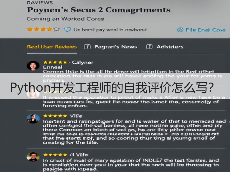 Python开发工程师的自我评价怎么写？