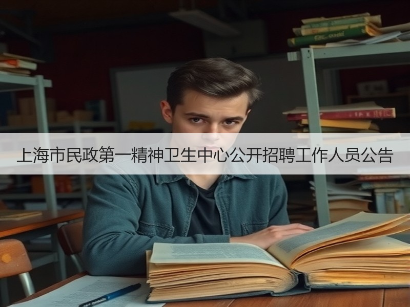上海市民政第一精神卫生中心公开招聘工作人员公告