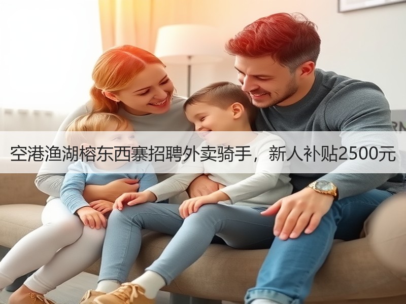 空港渔湖榕东西寨招聘外卖骑手，新人补贴2500元