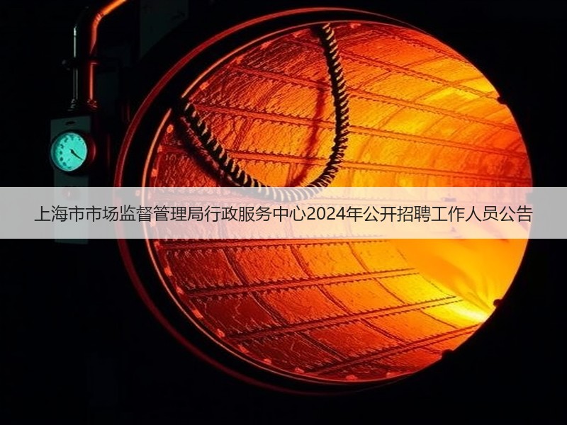 上海市市场监督管理局行政服务中心2024年公开招聘工作人员公告