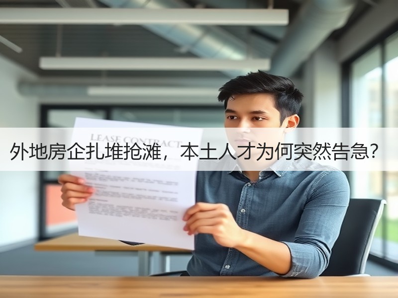 外地房企扎堆抢滩，本土人才为何突然告急？