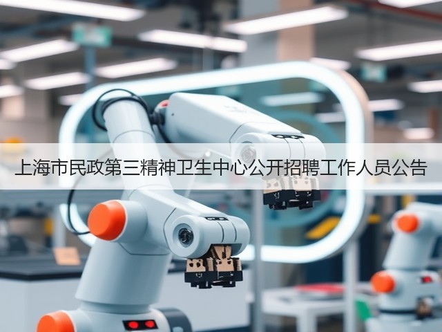 上海市民政第三精神卫生中心公开招聘工作人员公告(图1)