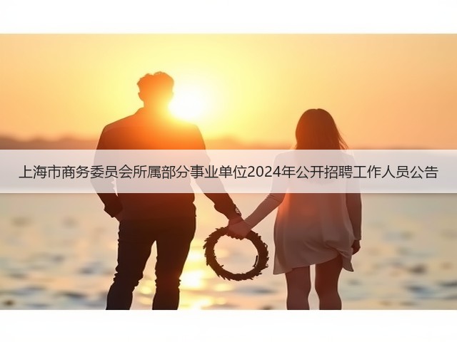 上海市商务委员会所属部分事业单位2024年公开招聘工作人员公告(图2) 上海市商务委员会所属部分事业单位2024年公开招聘工作人员公告(图2)