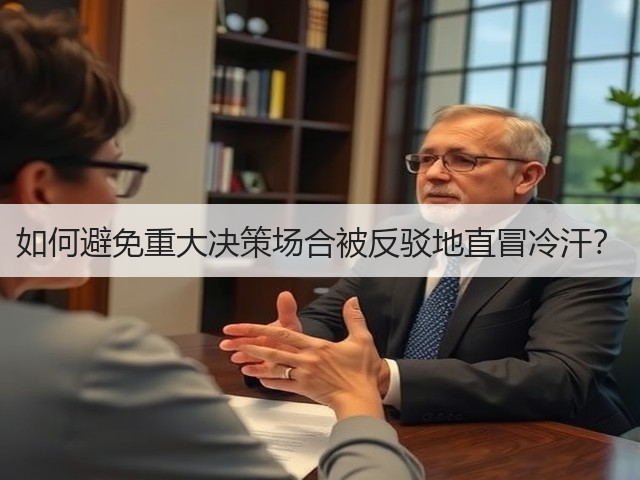 如何避免重大决策场合被反驳地直冒冷汗?(图3) 如何避免重大决策场合被反驳地直冒冷汗?(图3)