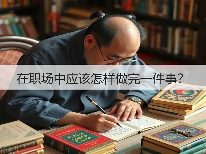 在职场中应该怎样做完一件事？