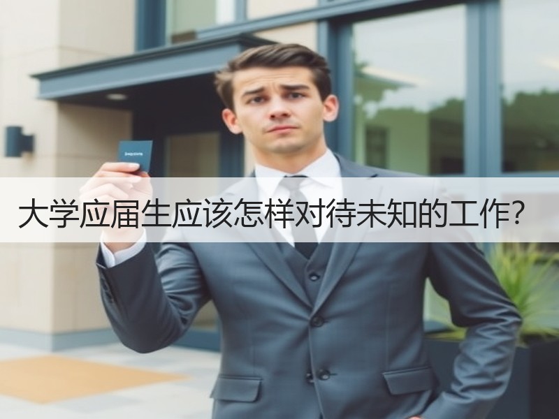 大学应届生应该怎样对待未知的工作？