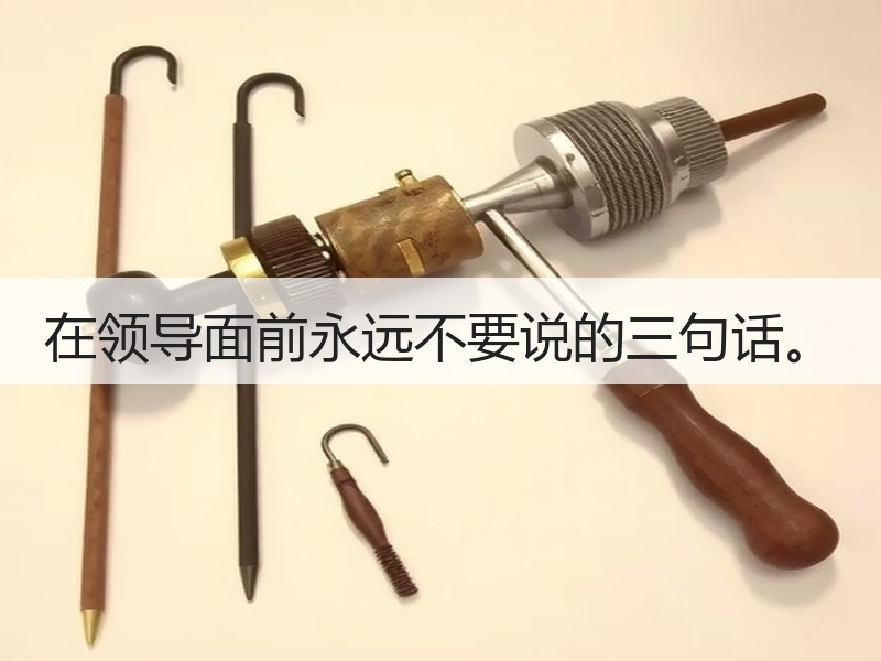 在领导面前永远不要说的三句话。