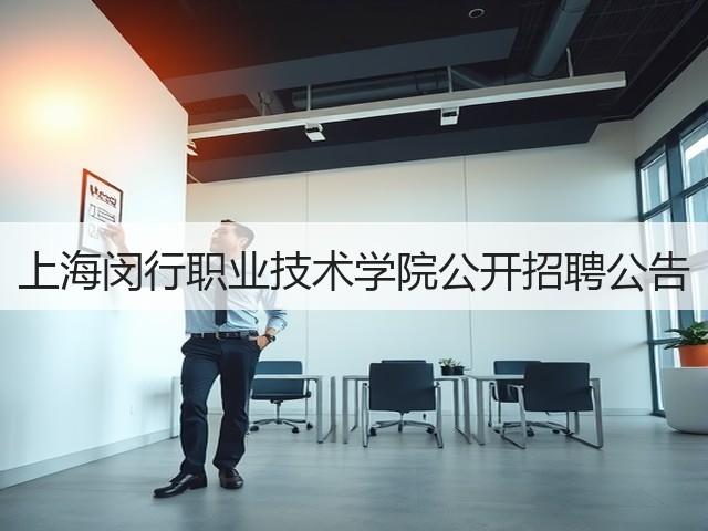 上海闵行职业技术学院公开招聘公告(图1) 上海闵行职业技术学院公开招聘公告(图1)