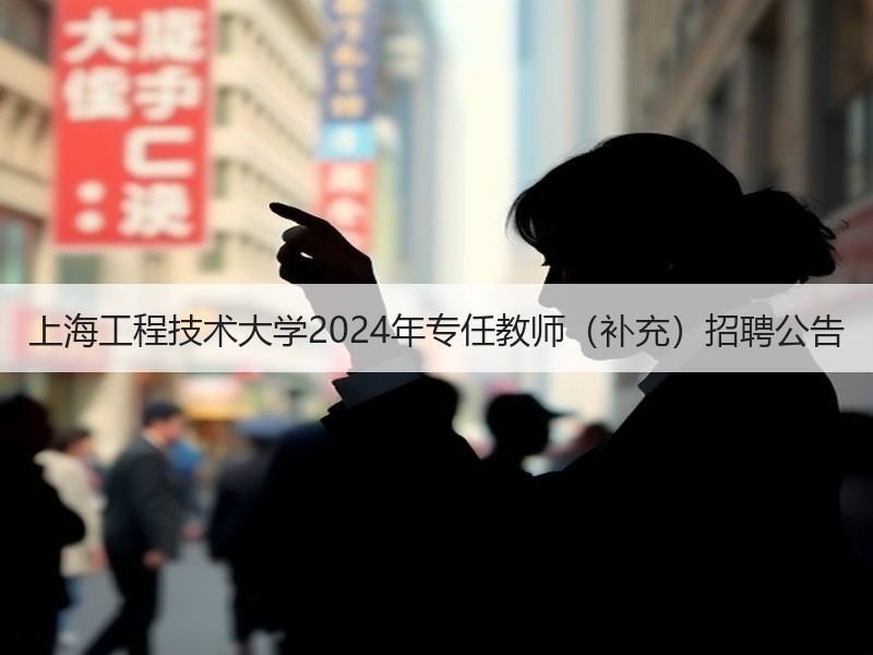上海工程技术大学2024年专任教师（补充）招聘公告