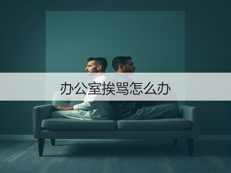 办公室挨骂怎么办