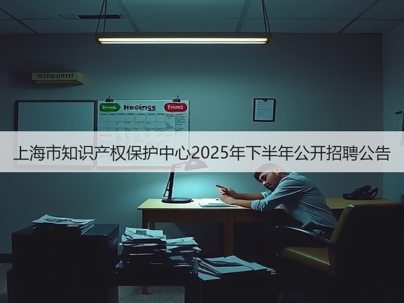 上海市知识产权保护中心2025年下半年公开招聘公告