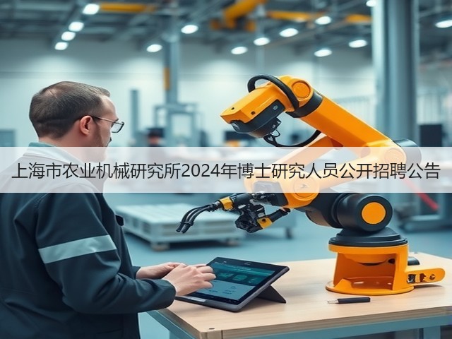 上海市农业机械研究所2024年博士研究人员公开招聘公告(图2) 上海市农业机械研究所2024年博士研究人员公开招聘公告(图2)