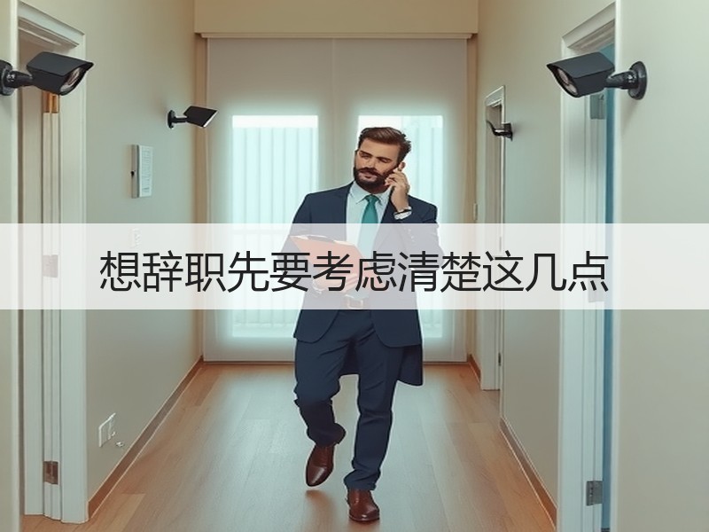 想辞职先要考虑清楚这几点