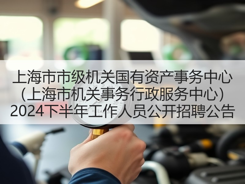 上海市市级机关国有资产事务中心 （上海市机关事务行政服务中心） 2024下半年工作人员公开招聘公告