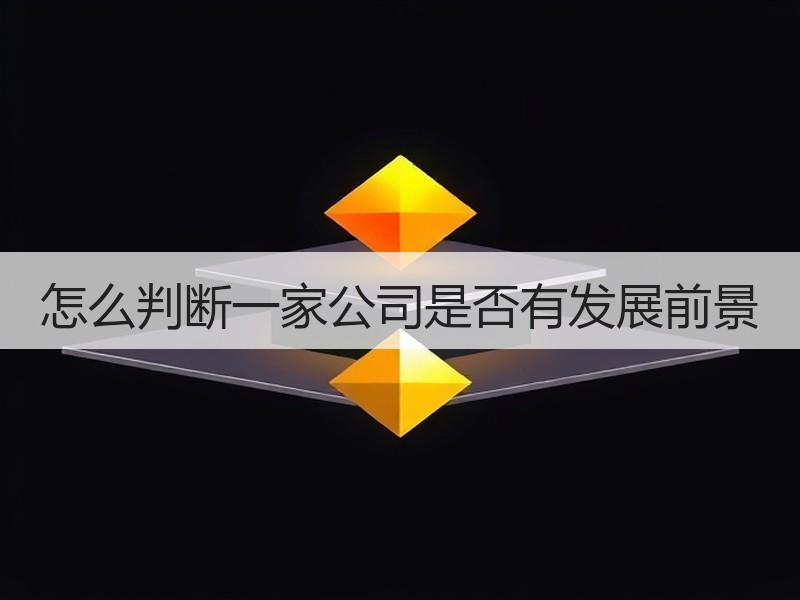 怎么判断一家公司是否有发展前景