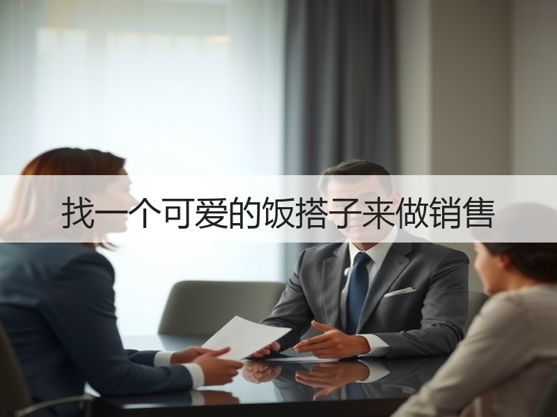 找一个可爱的饭搭子来做销售